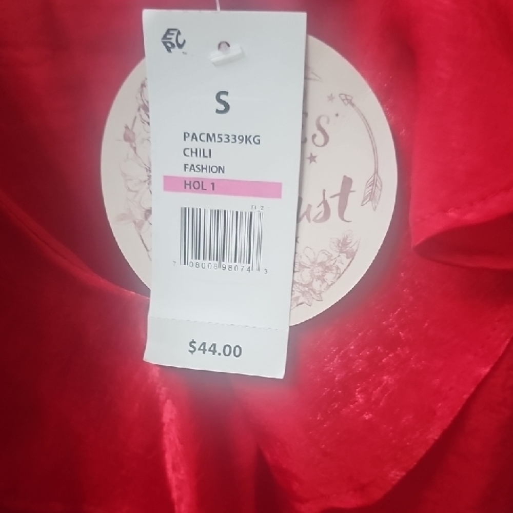 Gypsies & Moondust Red Ruffle‎ Blouse - Picture 3 of 6
